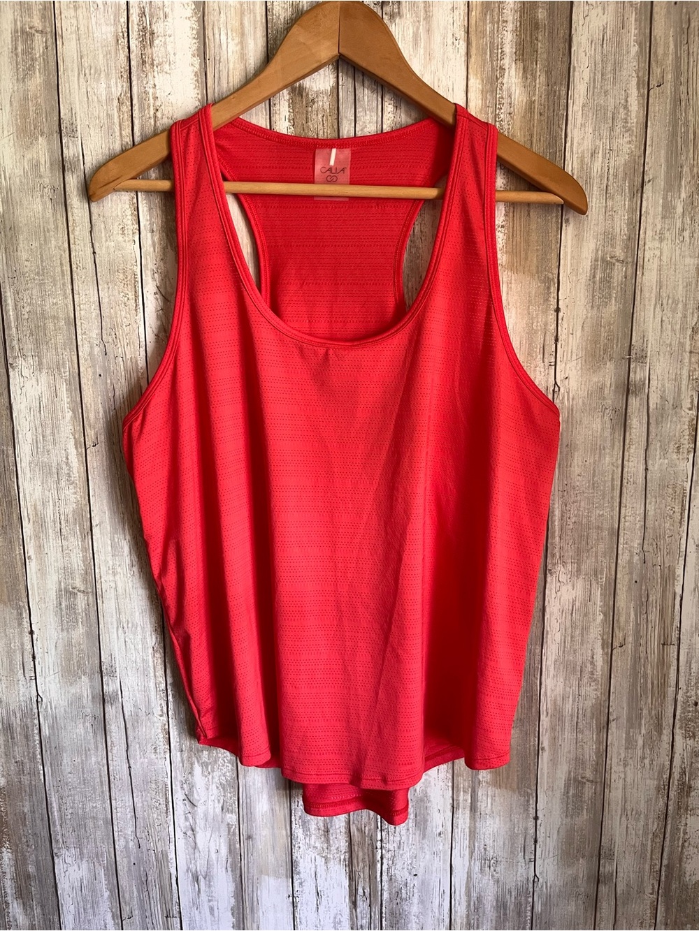 Calia Racerback Athletic Tank Top Large Pink Mesh Performance Workout Gym